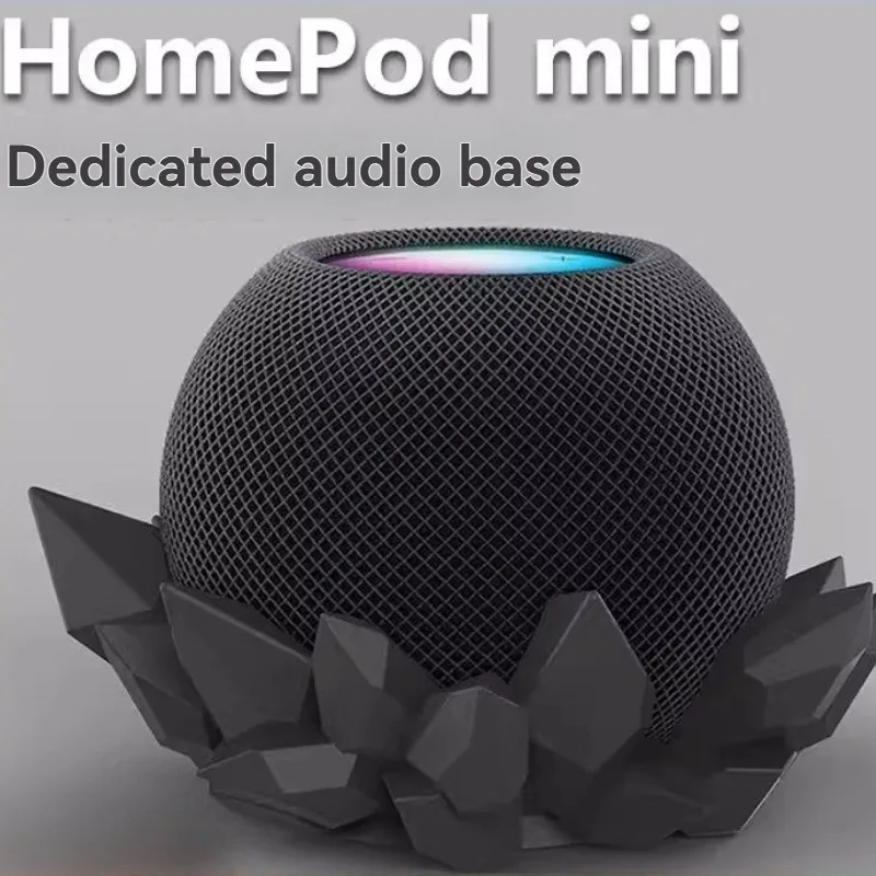 Speaker Bracket Base for Apple Dedicated Audio Dock for Homepod Mini 3D Resin Printing Volcanic Rock Design Pedestal Accessories