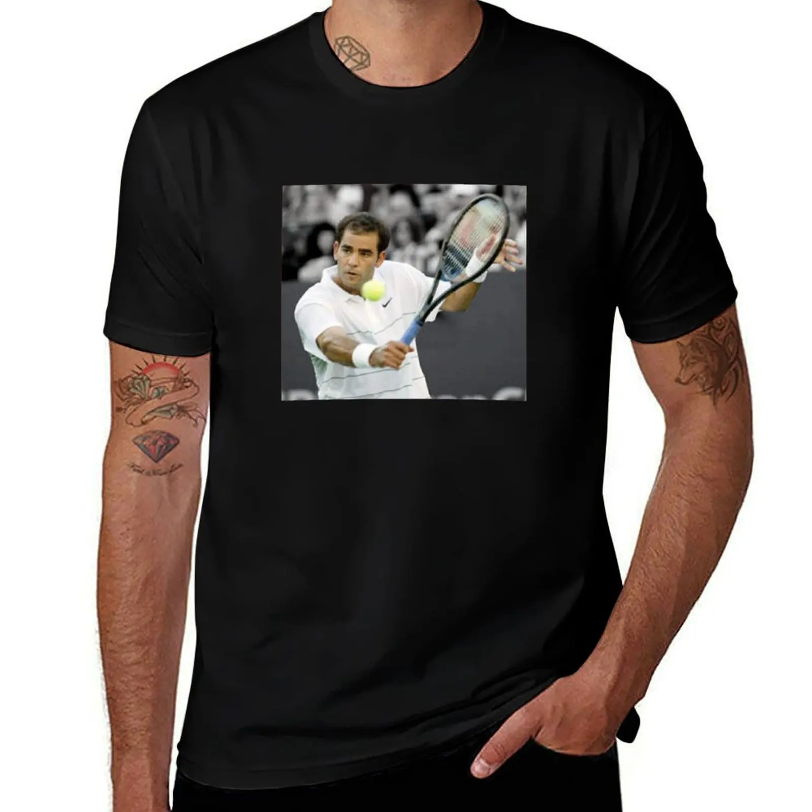 

Pete Sampras, volley T-Shirt cotton t shirts high quality cotton t shirt pack T-Shirt