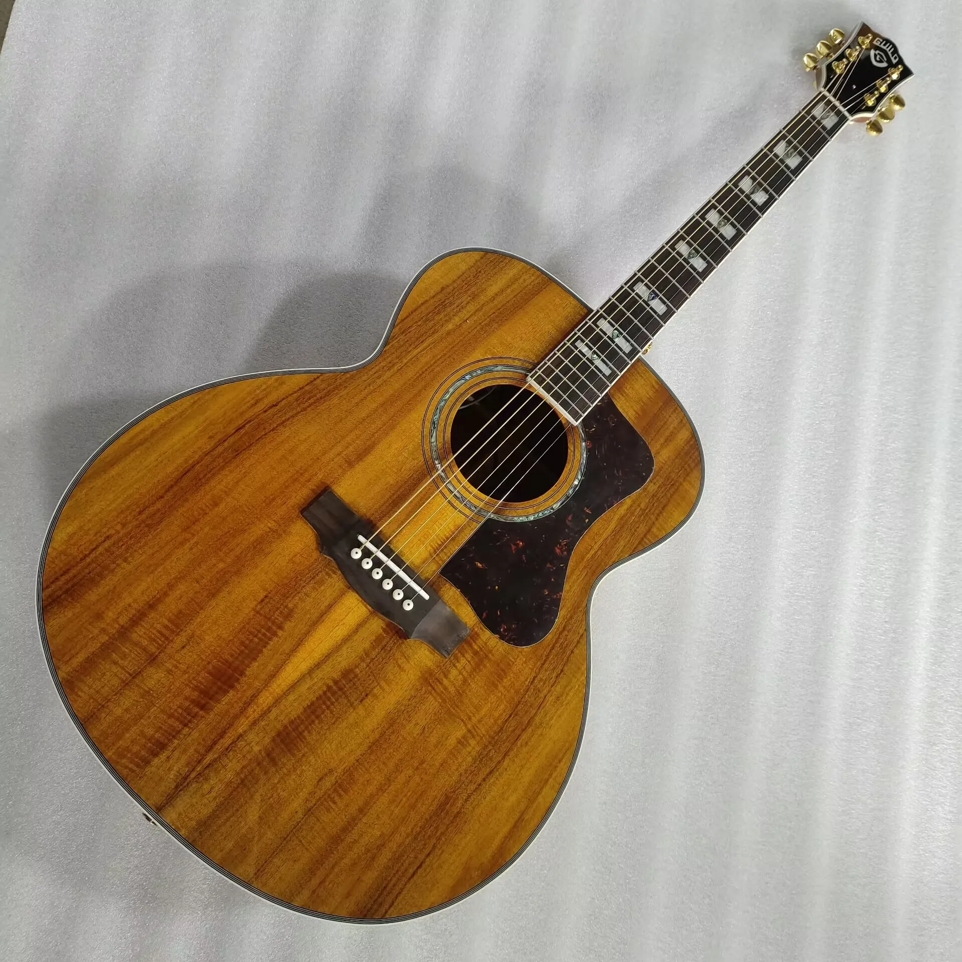 

professional jumbo koa acoustic guitar F50 vintage guitr built-in pickups guild acoustic electric guitars