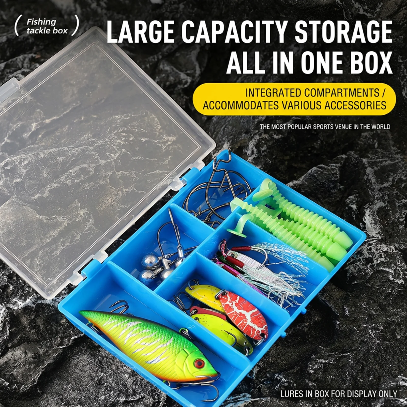 釣り人用釣具ボックス収納ボックスポータブル6グリッドPPプラスチックオーガナイザールアーフック小物アクセサリー旅行用ピルケース