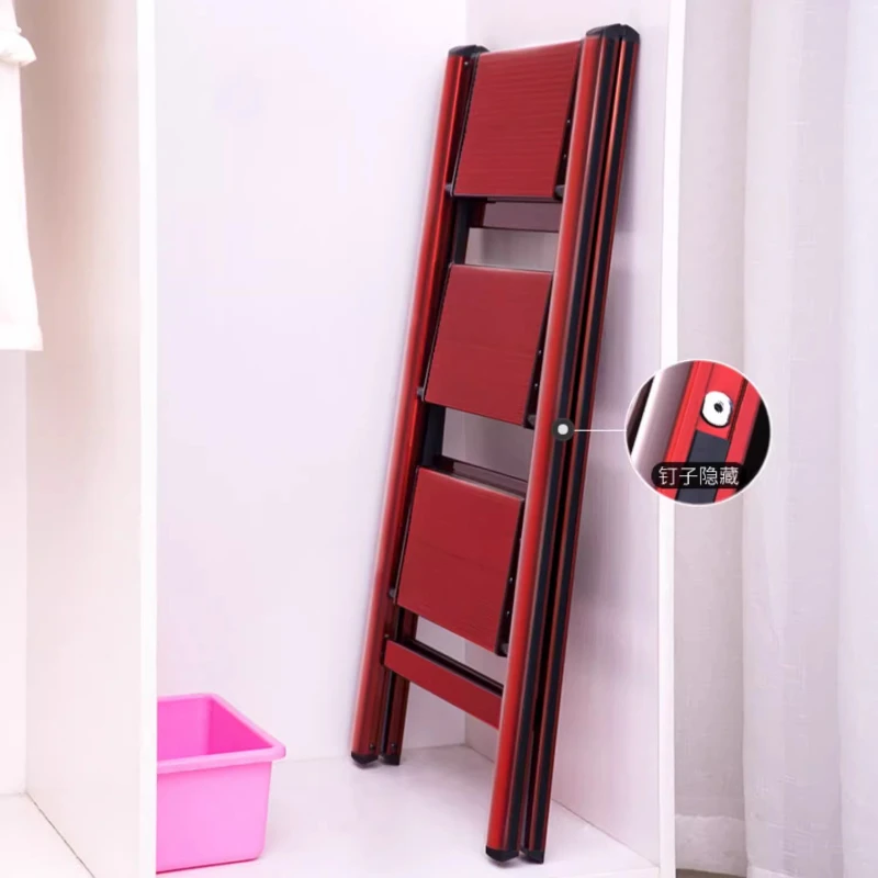 3-Step Aluminum Folding Ladder A-Frame Step Stool for Home Multi-Purpose Convertible Plant Stand Lightweight Step Ladders