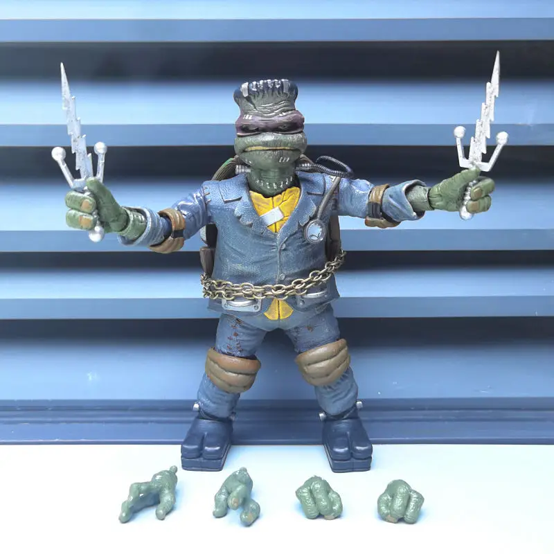 Neca Turtles Monster Raphael Frankenstein Turtle Mainan Koleksi Sains Boneka Horor Karakter Koleksi Model Mainan Hadiah