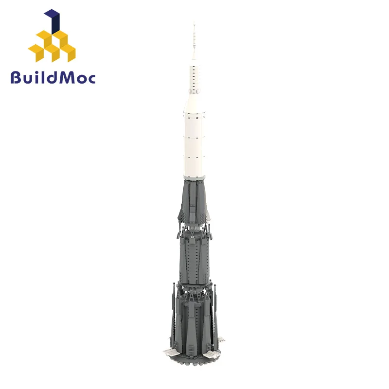 

BuildMoc Soviet N1 Moon Rocket Building Blocks Moon Saturn V Rocket Kit Explore SLS Carrier Vehicle Bricks Children Toy Gift