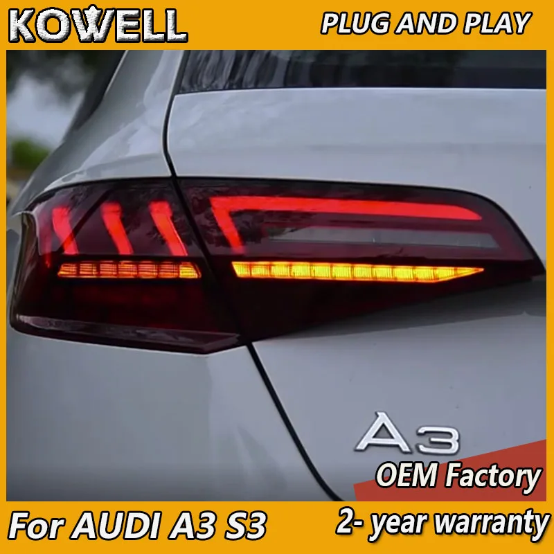 

Car Styling for Audi A3 Tail Light Hatchback 2013-2020 Audi A3 S3 Tail Light Rear DRL Fog Brake Turn Signal Reversing