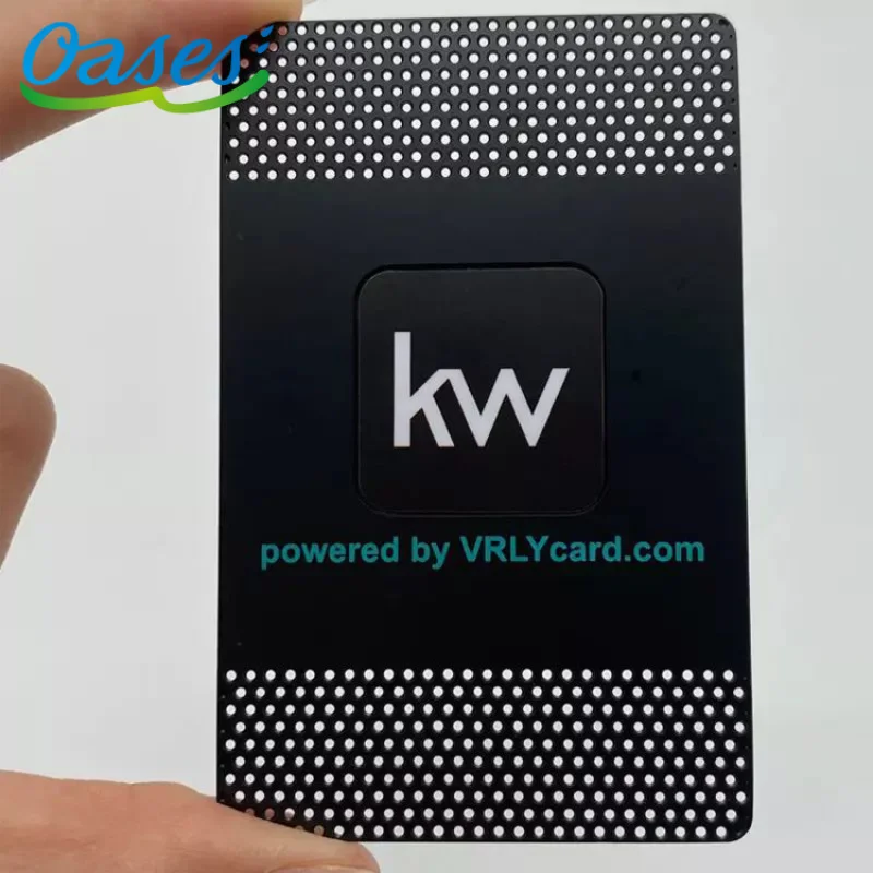 pieces Custom Stainless Steel Black Metal RFID Metal NFC CardCustom