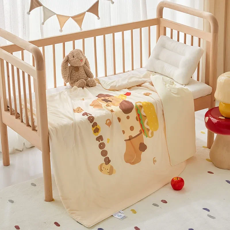 

Children's Cool Summer Feeling Ice Silk Kindergarten Quilt Baby Air Conditioning Quilt Summer Thin Quilt