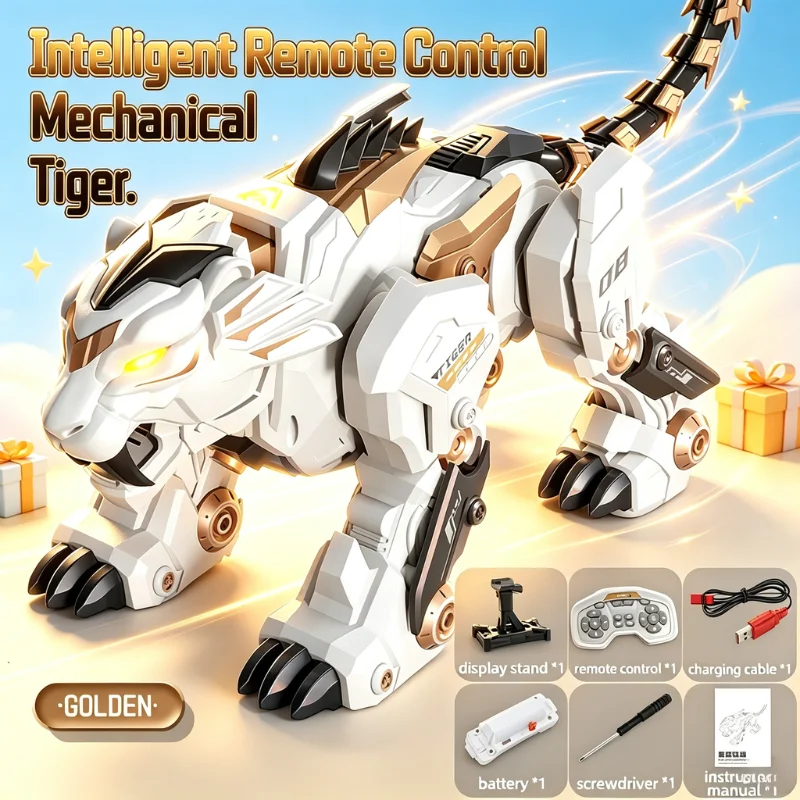 JJRC R38 RC Robot Children's Educational Toy Smart Programming Remote-Controlled Mechanical Tiger Sensory Bionic Dancing Robot