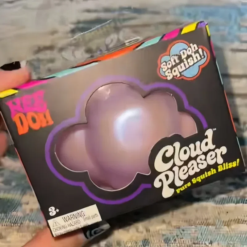 Pearl Cloud Squishy Stress Ball – Soft Squeeze Sensory Fidget Toy for Anxiety Relief, Kawaii Squishies Gift for Kids & Adults