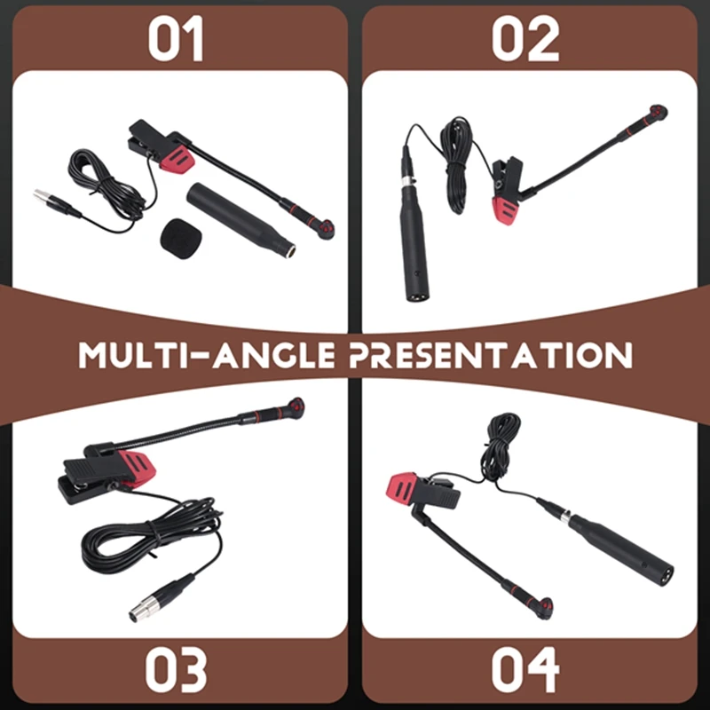 

Top-Rated IM500 Clip-on Instrumental Condenser Microphone Gooseneck Mic