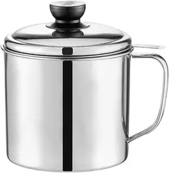 Bacon Grease Container Kitchen Oil Container Can with Strainer for Store Meat Frying Oil and Cooking Grease Storage