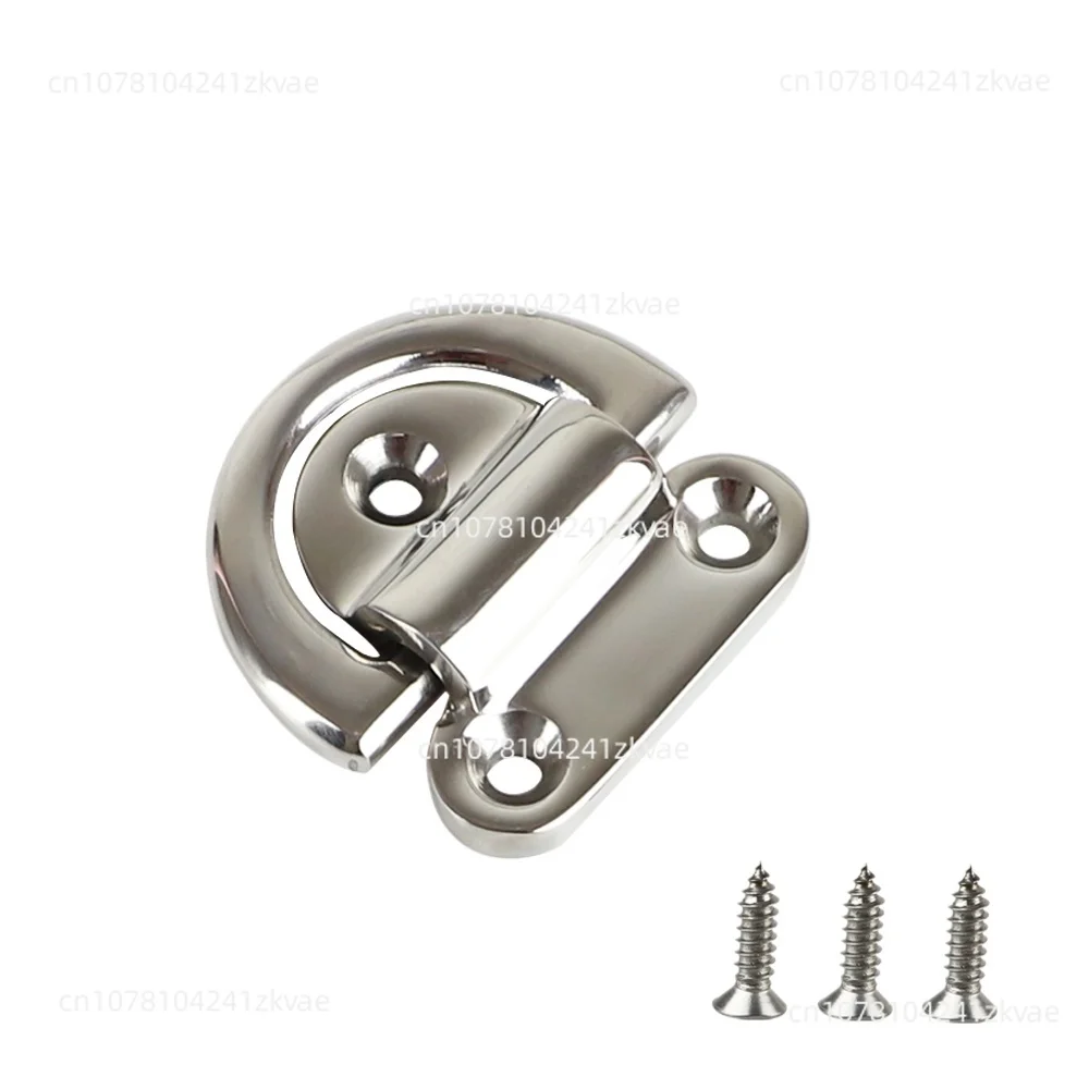 Stainless Steel 316D Buckle Yacht Anchor Rope Fixing Ring Marine Land Use RV D-shaped Connecting Ring Hanging Ring