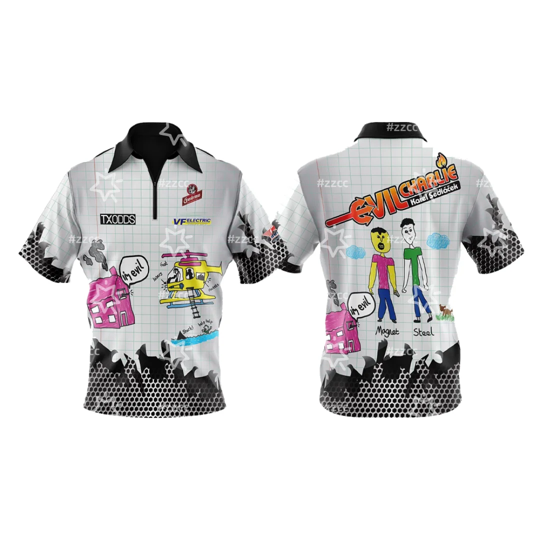 Ricky Evans signiertes Replika-Trikot, Dart-Enthusiasten-Trikot, Dart-Poloshirt, schnell trocknendes Sport-T-Shirt für Herren, Kinderbekleidung, T-Shirt