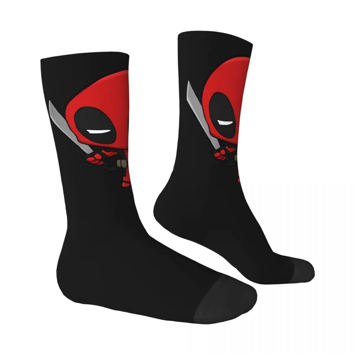 Cartoon Dead Wade Wilson Pool Socks Autumn Stockings Casual Adults Men Comfortable Socks Custom Outdoor Anti Sweat Socks