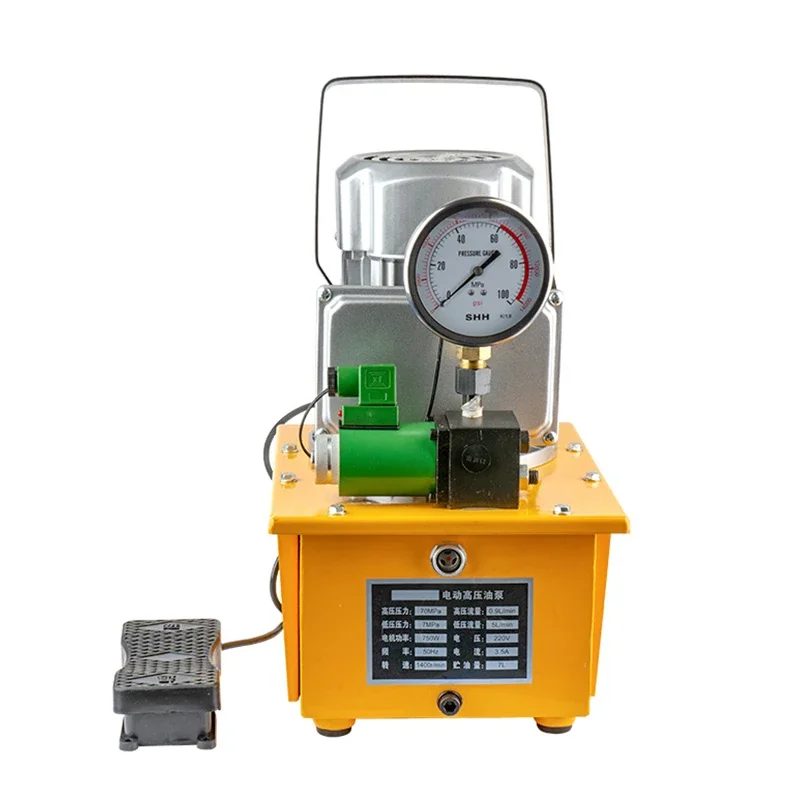 Electric Driven Hydraulic Pump Oil Pressure Pedal 0.75KW Motor Pedal Solenoid Valve Control Mode Electric Pump 70Mpa 5L/min