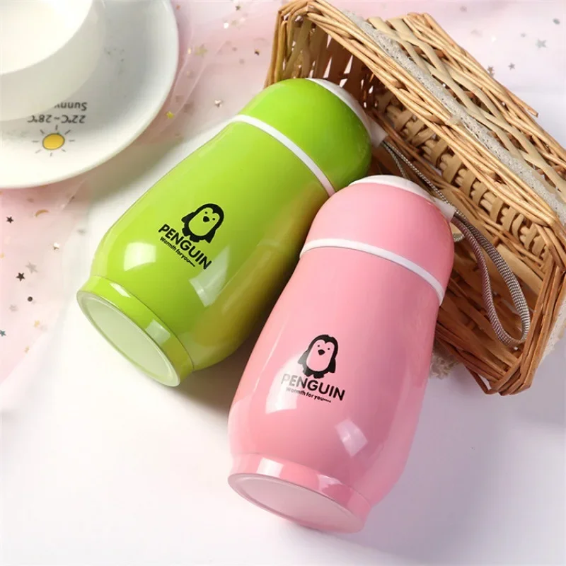 Mini Cute Coffee Vacuum Flasks Thermos Stainless Steel Travel Drink Water Bottle Thermoses Cups and Mug Children\'s Insulated Cup