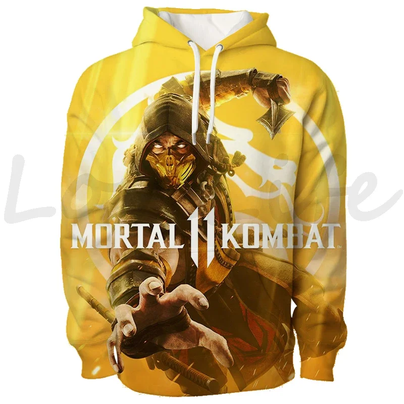 Mortal Kombat 3D Printed Hoodies Men's Clothes New Harajuku Hooded Sweatshirt Casual Hoody Men Cool Graphic Pullover Streetwear