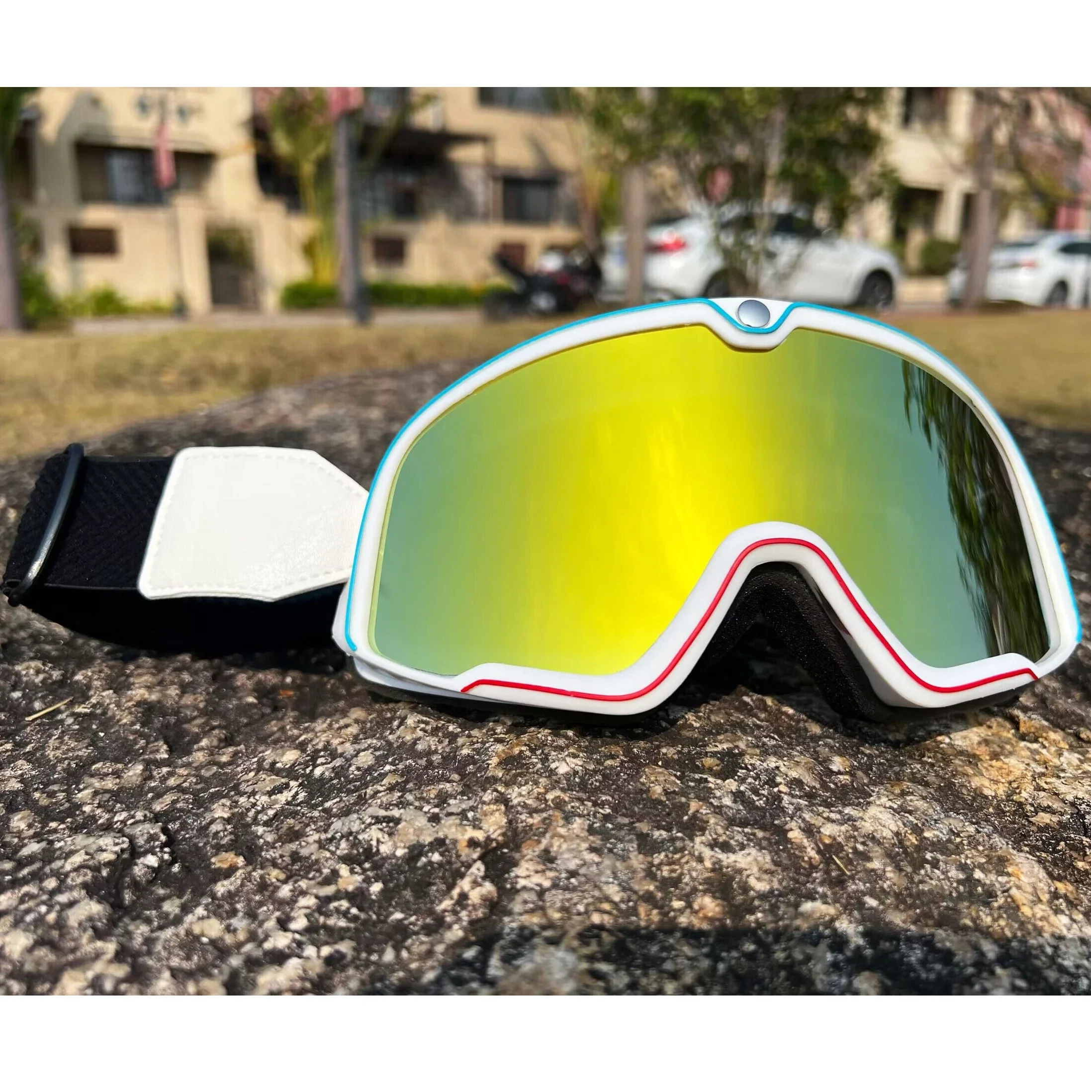 

Motorcycle Goggles Ski Glasses Retro Motocross Sunglasses Vintage Eyewear Helmet Cycling Racing Cafe Racer Chopper MTB ATV