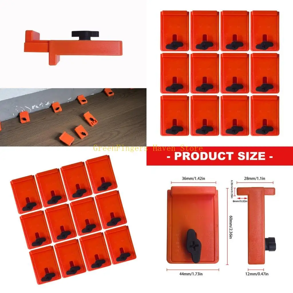 

F68D 12 шт. Нескользящие прокладки для установки полов, подходящие с бамбуковыми и виниловыми досками, прокладки для пола из