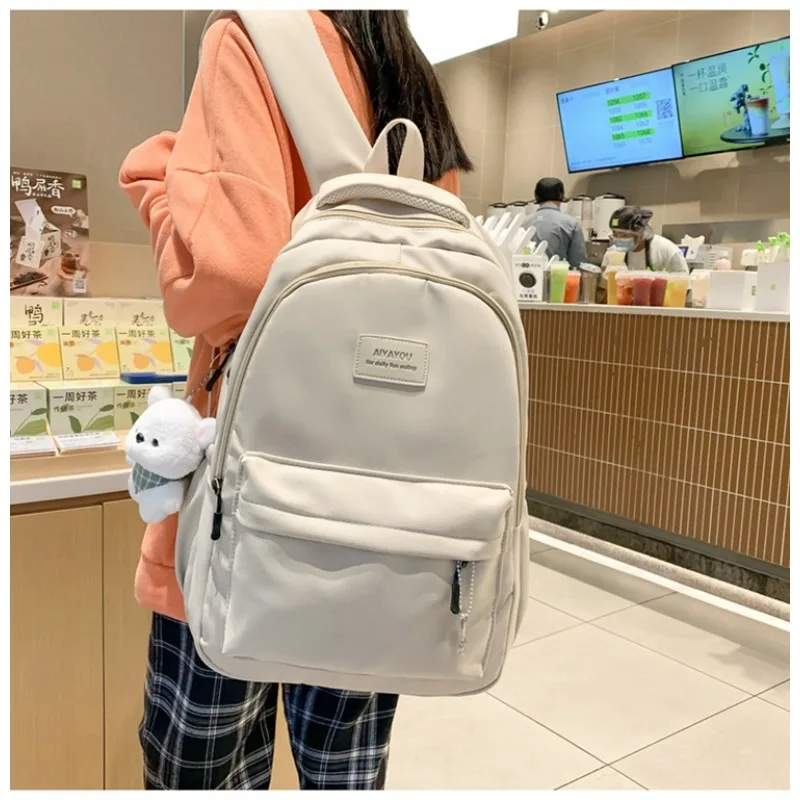 

New Female Fashion Men High Capacity Waterproof College Backpack Trendy Women Laptop School Bags Cute Girl Travel Book Bag Cool