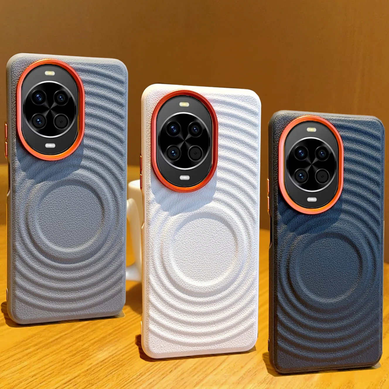 

Магнитный чехол для телефона Ripple для Huawei Nova 14 Ultra 14 Pro 14, Magsafe с беспроводной зарядкой, прочный противоударный чехол из искусственной кожи