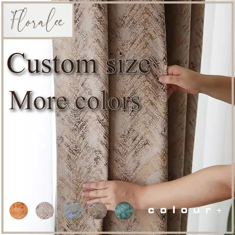 

Luxury Retro Modern Jacquard Curtains For Living Room Bedroom Dining Study Simple Grace Decor Classic Custom Size White Tulle