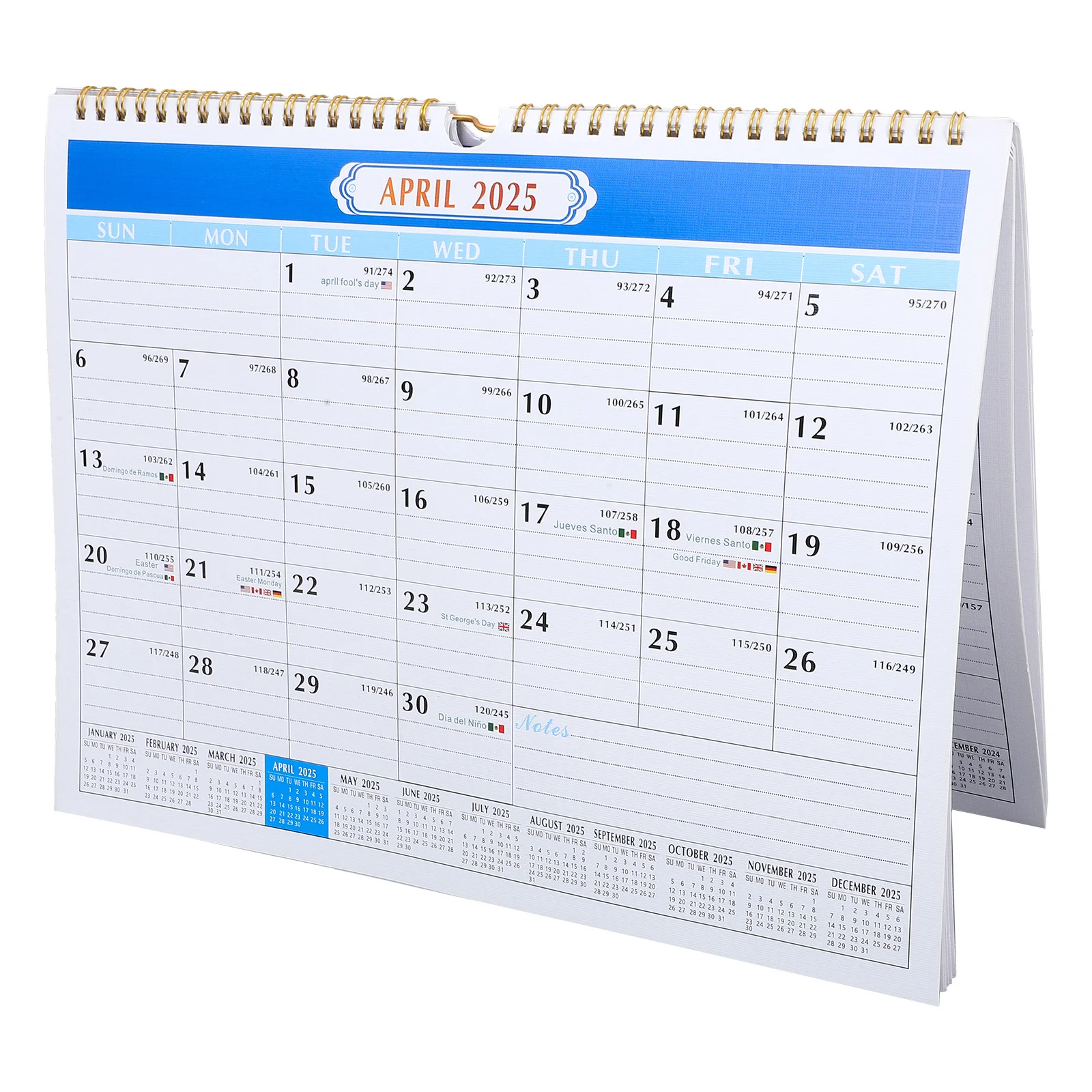 Wall 2024 Monthly Planner Spiral For Home Office Dorm Use Schedule Organizer English Wall Calendar Hanging