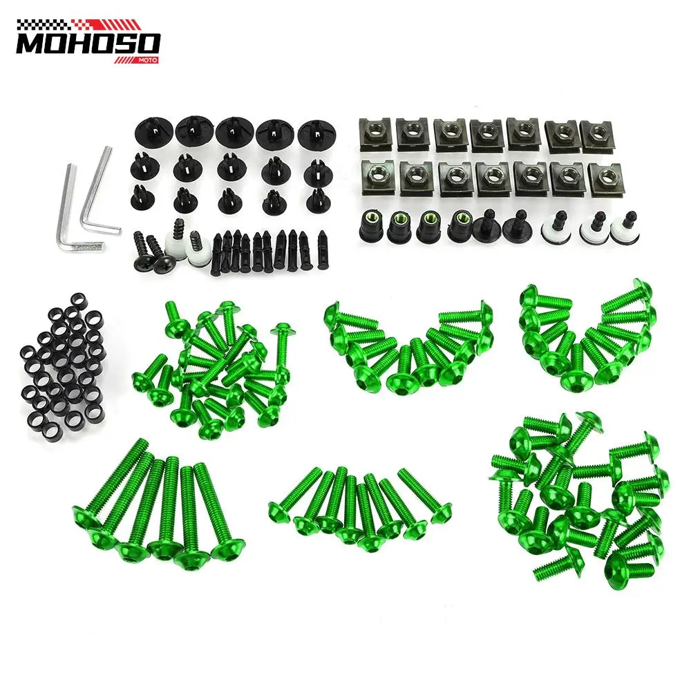 

For Kawasaki ZX6R ZX7R ZX9R ZX10R ZX12R ZX14R Versys 650 Ninja 650R 1000 Z750 Z1000 ZZR60 Fairing Bolt Kit Fastener Clips Screw