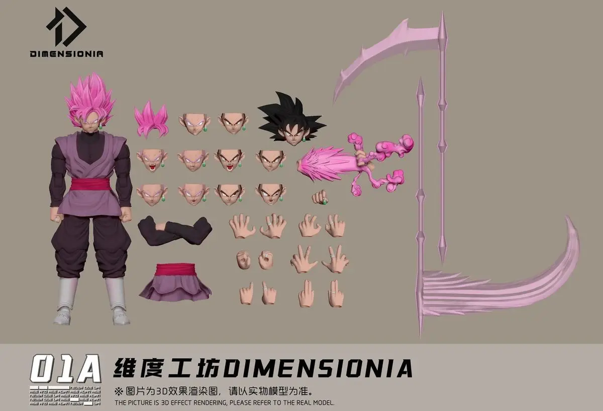 DIMENSIONIA Studio 1/12 Goku Black Dragon Ball SHF Zamasu Action