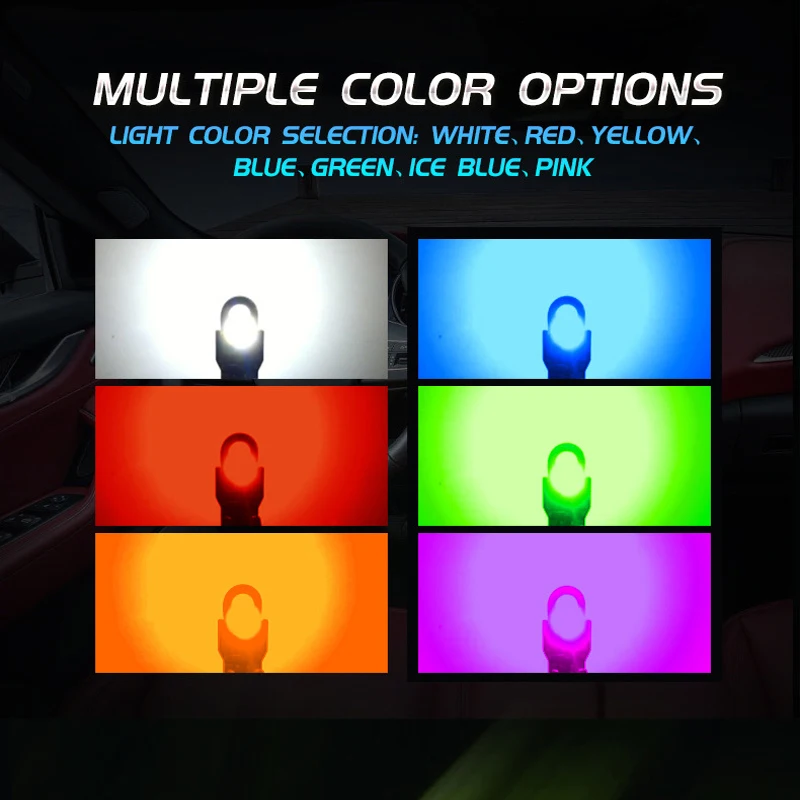 Jiachi 2 قطعة T10 W5W LED لمبات للسيارة الداخلية قبة خرائط القراءة أضواء جذع الباب 12 فولت 5050-5SMD 7000 كيلو أبيض أحمر أصفر أزرق #4