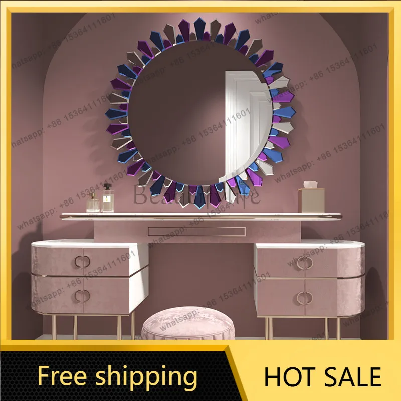 Zj. French girls room ins countertop makeup comb entrance wall decoration
