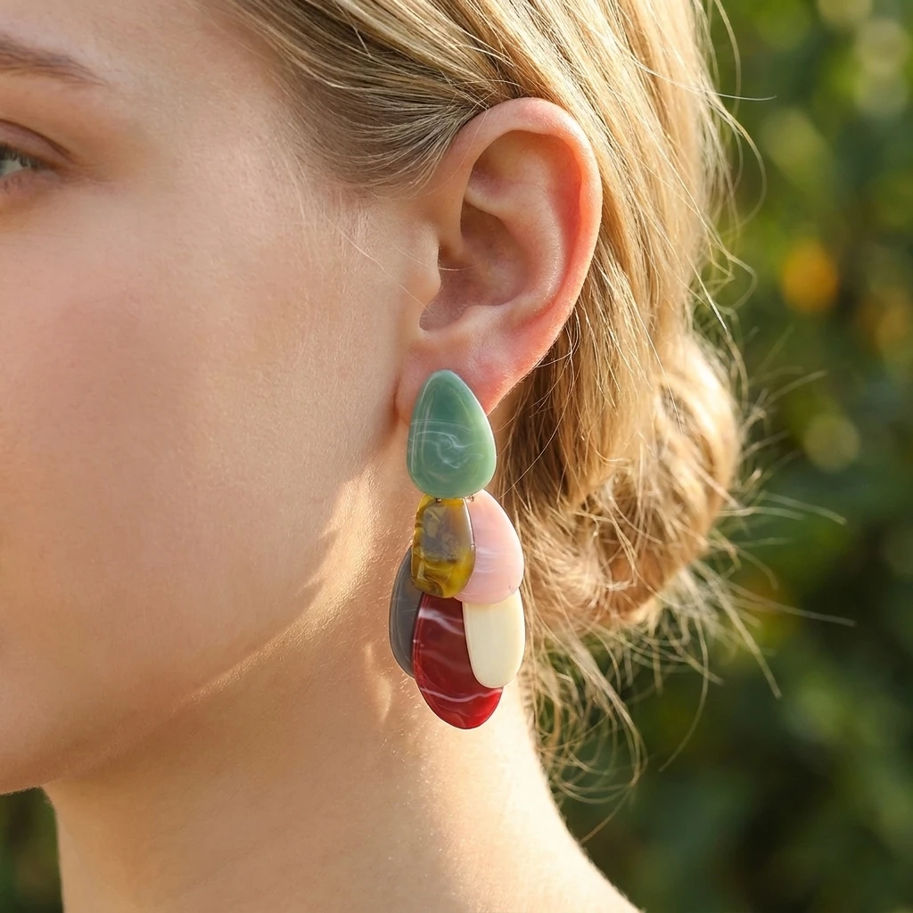 Vintage Fashion Trends 2026 - 1Pairs Bohemia Personality Colorful Water Drop