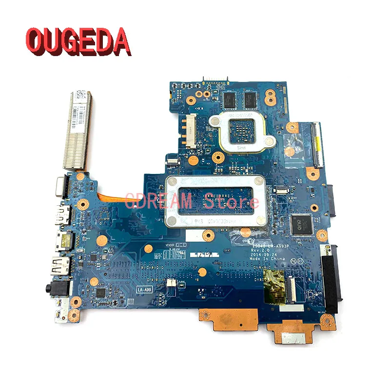 OUGEDA 755832-001 755832-501 ZS040 LA-A993P Mainboard For HP 14-R 240 G3 Laptop Motherboard I3-4005U CPU 820M GPU+Heatsink