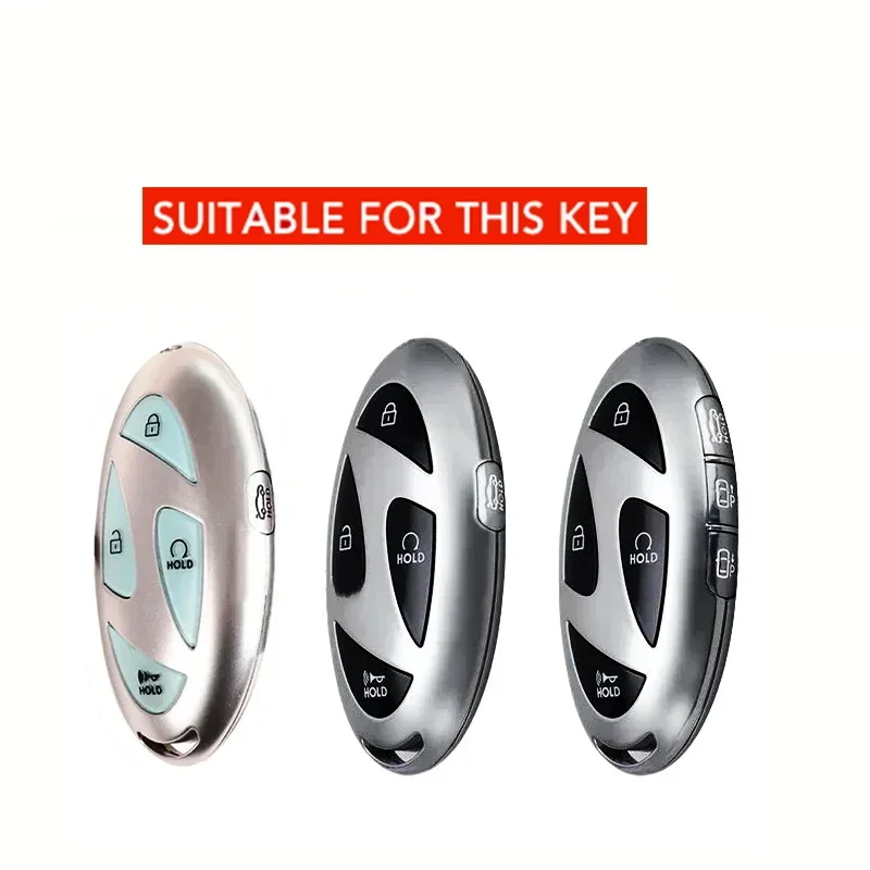 Silicone Key Case Key Fob Cover for Hyundai 24 Kona N-Line, 2024 Elantra SEL 5/7 Button 2023 IONIQ Interior Accessories