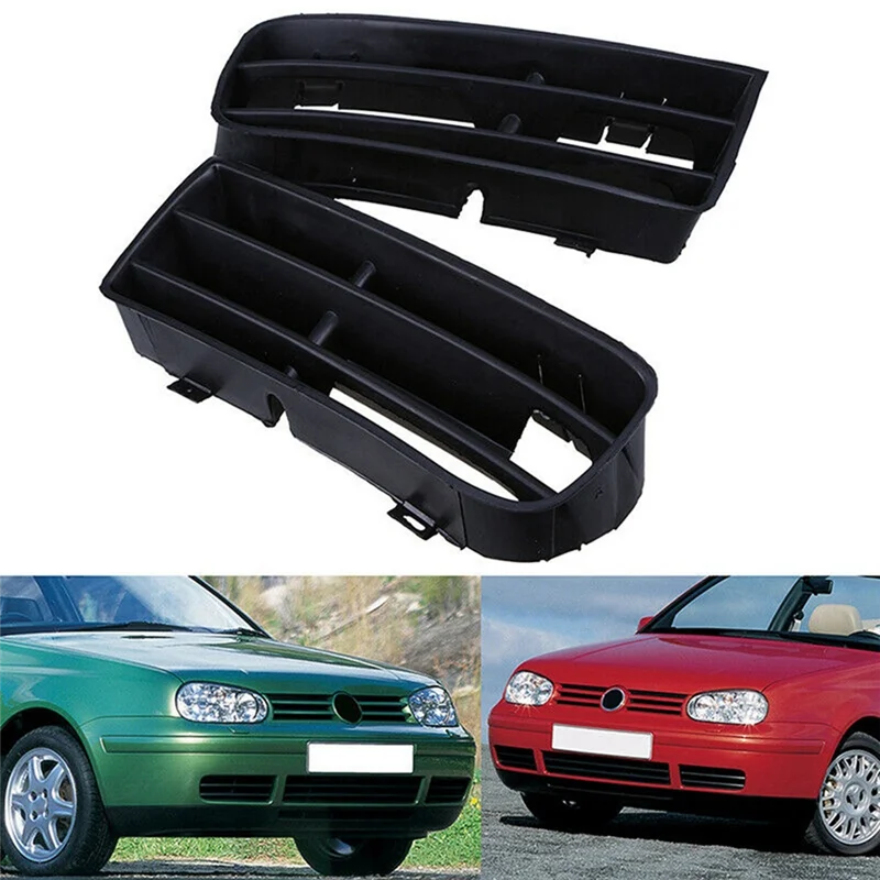 A19Q-Grill inferior Luz antiniebla Rejilla Marco de luz antiniebla automotriz para variante de golf 4 movimientos 98-06 1J 0853665 B 1J 0853666 E