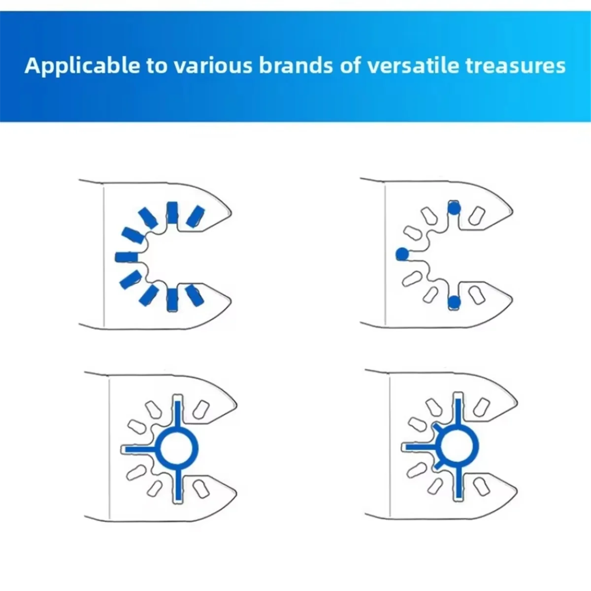 BAAQ 10 шт. осциллирующие пильные полотна, многофункциональные биметаллические многофункциональные полотна с изогнутыми краями, японское полотно с зубьями