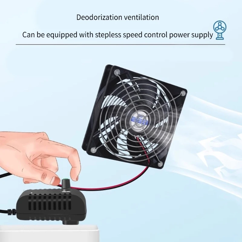 High Speed 2000rpm Fan with Adjustable Speed Controller Air Circulation Dropship