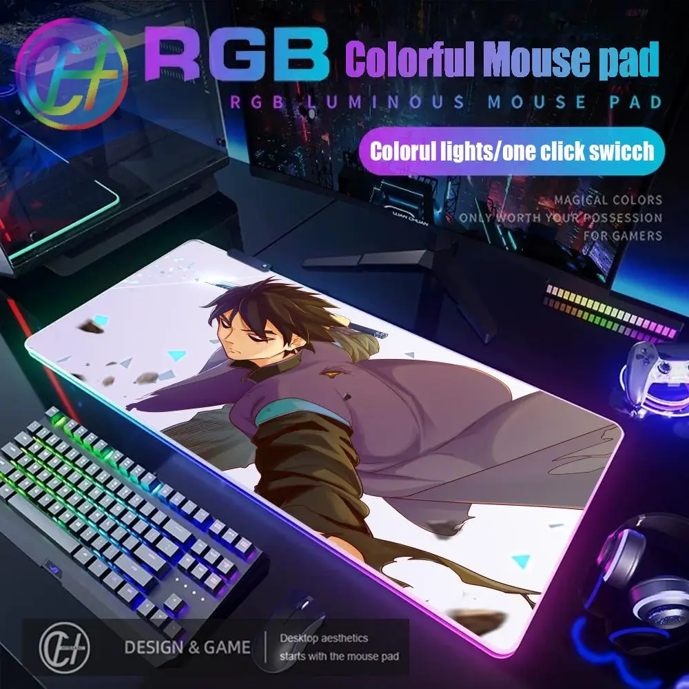 

Аниме Scissor Seven Коврик для мыши RGB Игровой коврик для мыши Настольный коврик HD Gamer Большой светодиодный светильник XXL Коврики для мыши ПК Компьютерный ковер