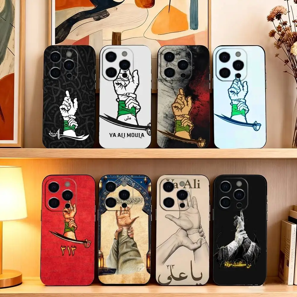 

Imam H-Hussain S-Shia Ali Phone Case For iPhone 17, 16,15,14,13,12,11 Plus,Pro Max, Others Soft Black Cover