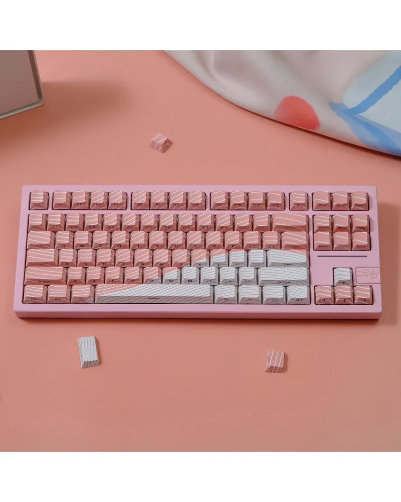 

Keycap PBT sublimation mechanical keyboard cap wooting Meijia lion keycap pink side engraved light