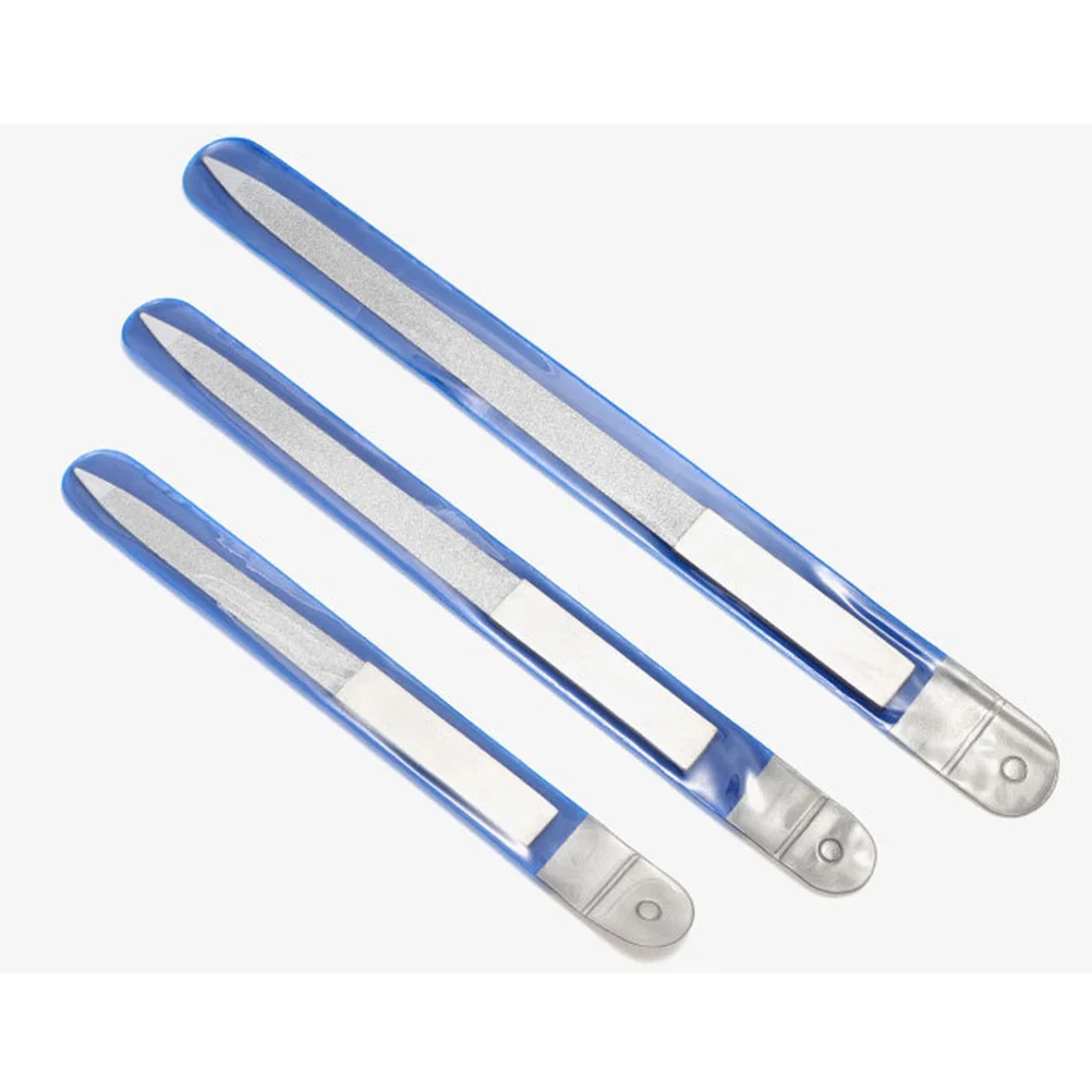 

6pcs Stainless Steel Files Double Side Grit For Fingernails Toenails Acrylic False Nails Manicure Pedicure Tool Nail Emery Board