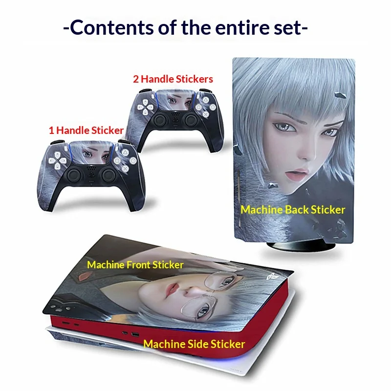 Ps5 Deadpool Console Full Body Skin Sticker Controller Sticker Protective Film Personalized Fashion Decal For Adult Gamers - view 5