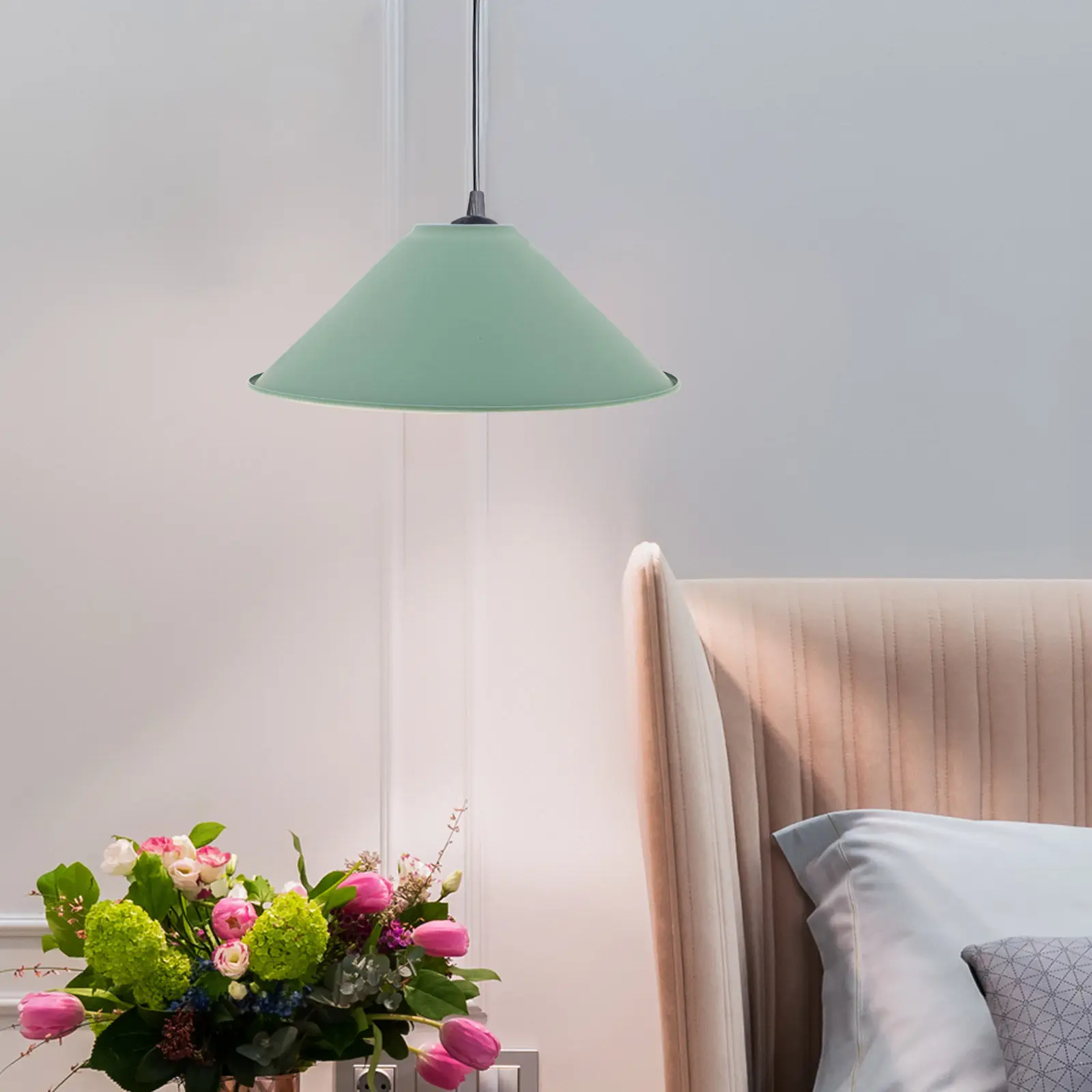 Industrial Iron Lamp Shade Cone Pendant Light Cover Replacement Ceiling Table Wall Sconce Decorative DIY Light Cover Diameter