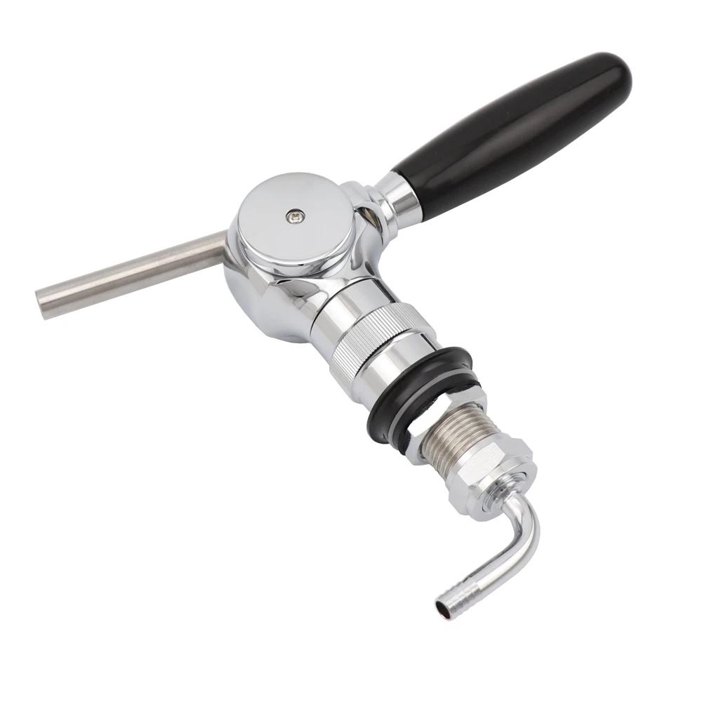 Silver Belgian Beer Tap G5/8 Thread 30mm Shank Flow Control Ball Shape Home Brewing Draft Beer Faucet Soda Kegerator Kit