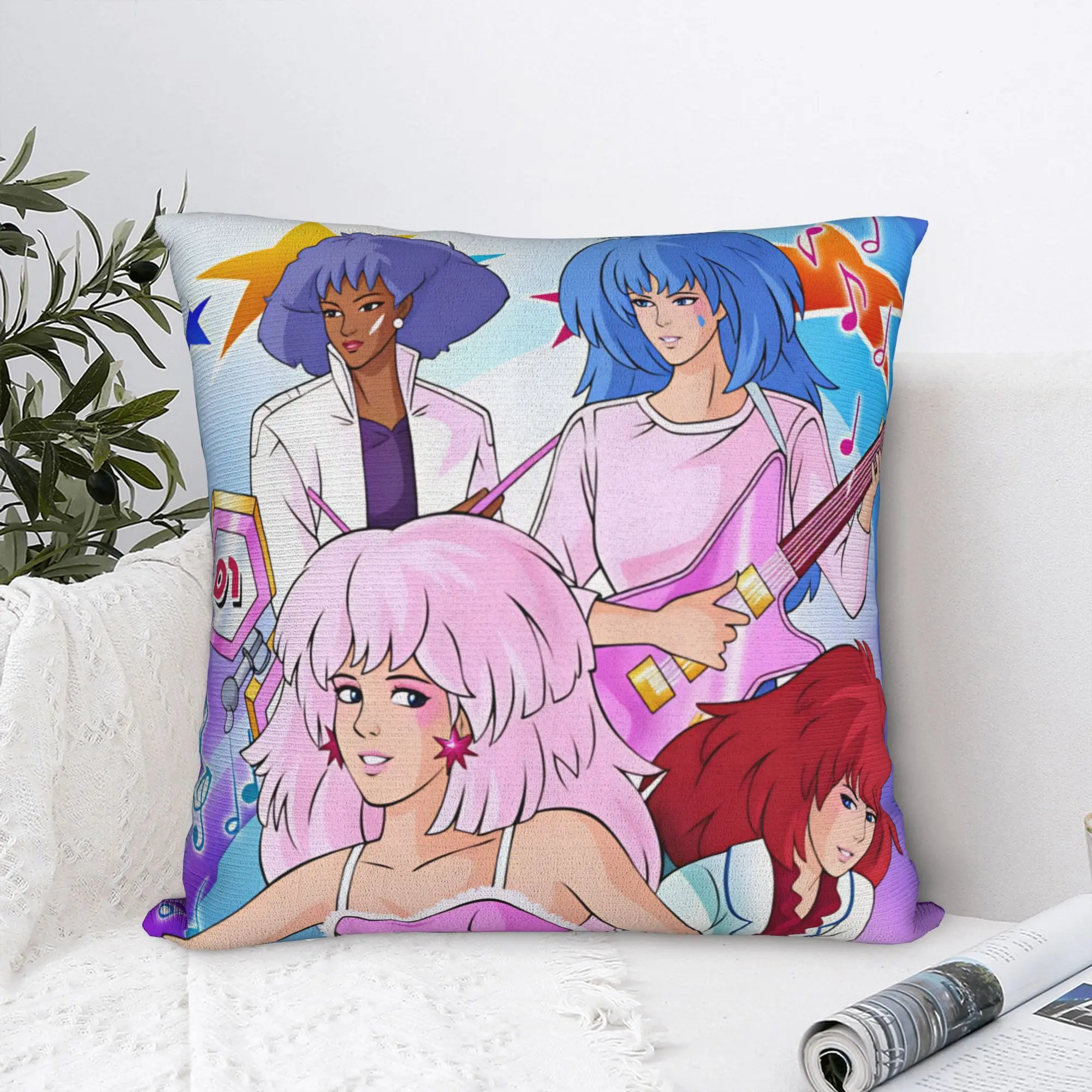 Jem And The Holograms Movie Pillow Case  Soft Pillow Cover Vintage Pillowcases For Sofa Home Decor