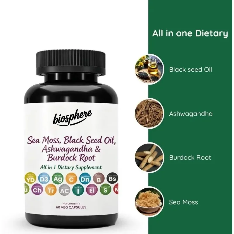Rumput laut, minyak biji hitam - Black Seed Oil Capsule ulasan dan harga