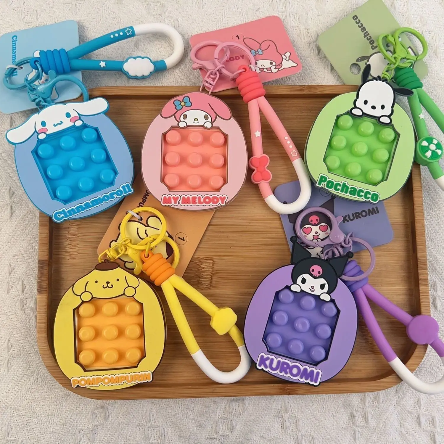 New Sanrio Decompression Squeeze Bubble Pinch Fun Children's Creative Pendant Kuromi Bubble Machine Big-eared Dog