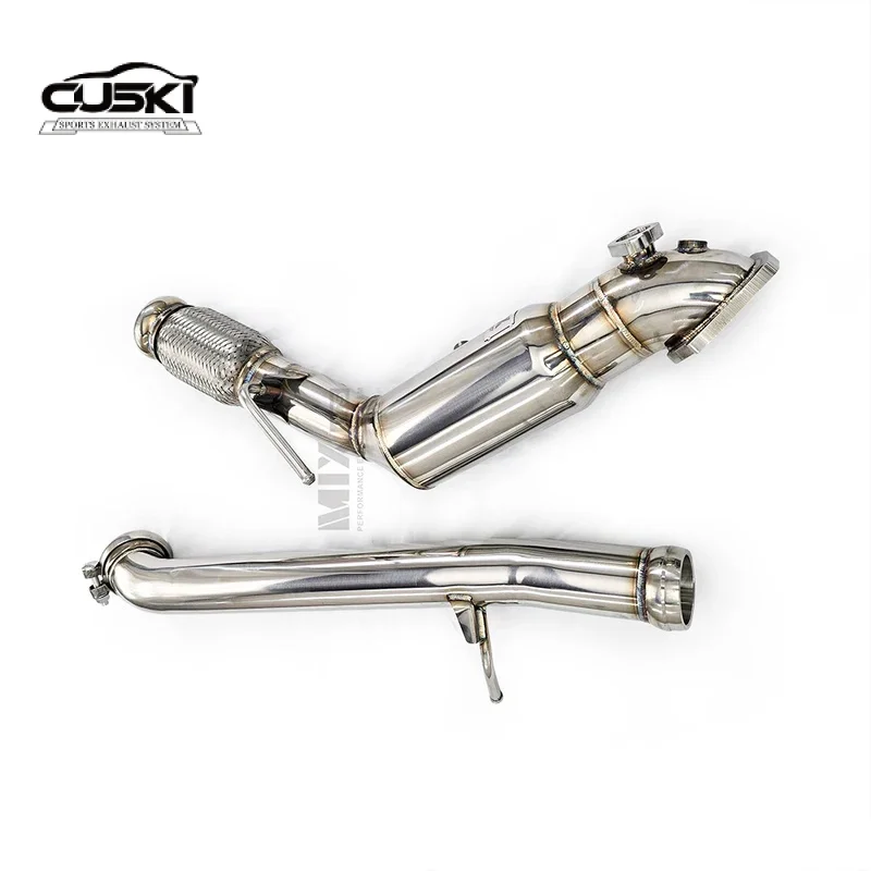 High Flow Automotive Exhaust Modification Parts--exhaust Downpipe With Heat shield For Jeep Wrangler Rubicon JL 2.0T car exhaust