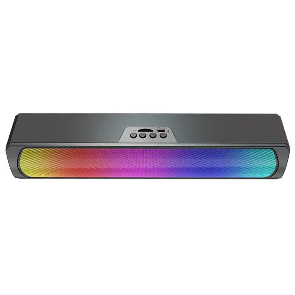 Portable Computer Sound Bar Speakers RGB Bluetooth-Compatible 5.0 Soundbar Stereo Subwoofer for Desktop Monitor PC Laptop Tablet