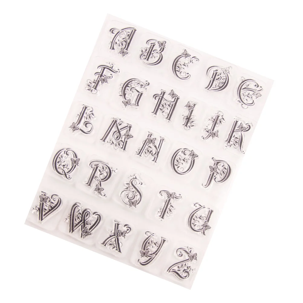 Soft Texture Stamp Transparent Stamps Letter Album Decoration Silicone Seal Scrapbooking Alphabet See-through