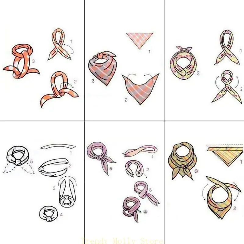 N5KB รูปแบบแปลกใหม่ผ้าโพกหัว Bandana กลางแจ้ง Anti-UV Head Wrap Square Head Kerchief